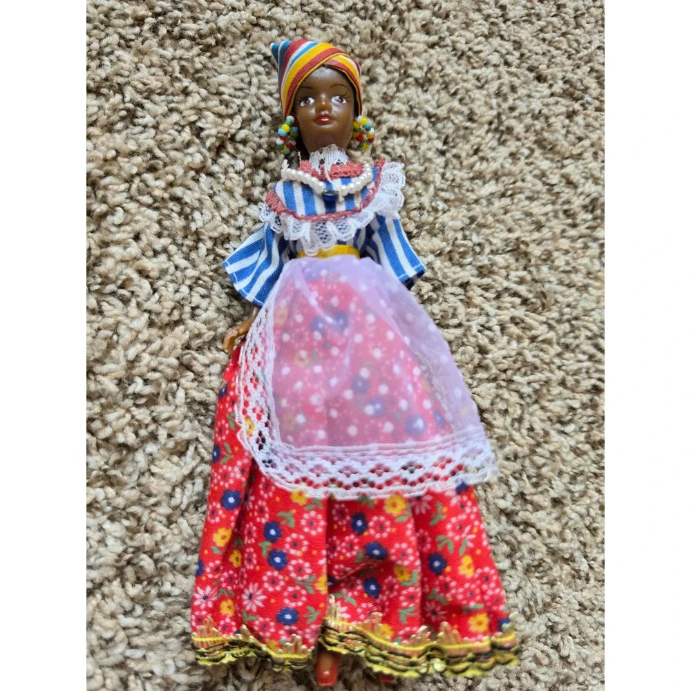 Vintage Rexard Miss St Maarten‎ West Indies Collectors Costume Doll Souvenir Box